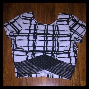 Black and white crop top
